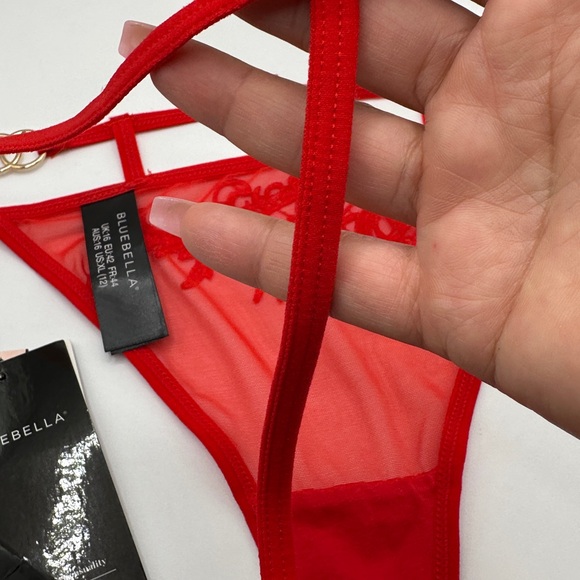 Bluebella for Victoria's Secret Red Harness Floral Thong Panty XL. NWT - Picture 9 of 11